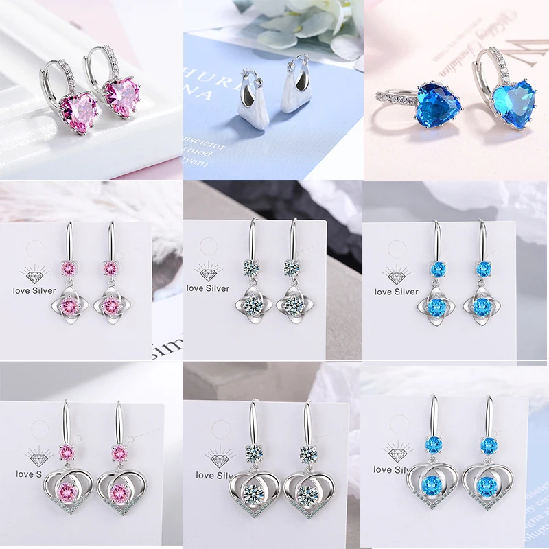 Женские серьги в виде сердца