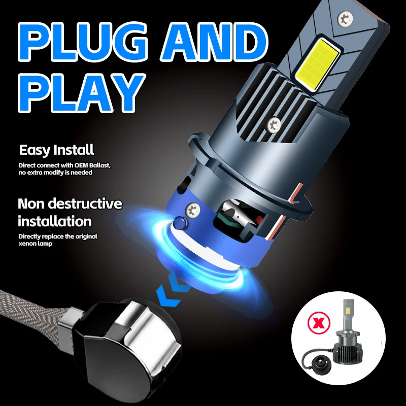 D2S D4S D2R D4R светодиодная Автомобильная фара Canbus HID лампа супер яркая 300 Вт 6000 К белый