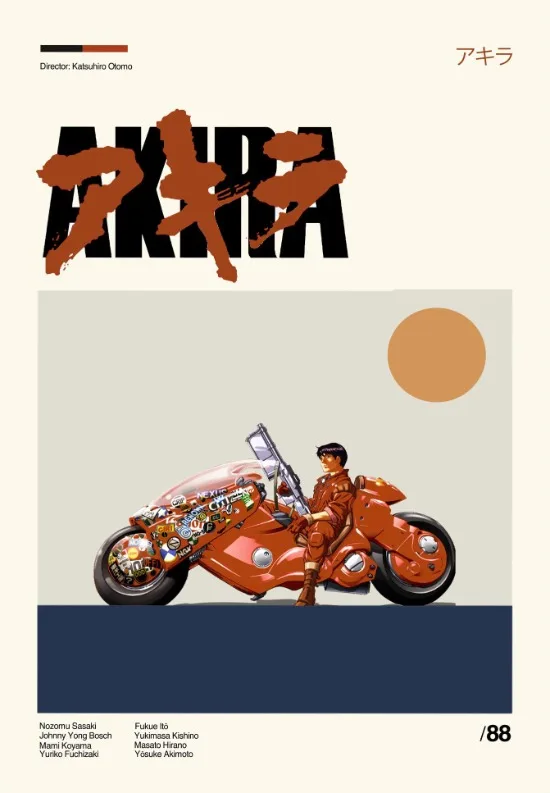 

Печать на холсте Манга Сторона Акира 80-х