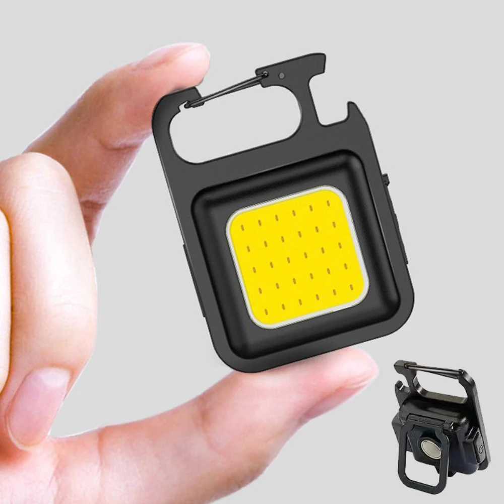 

L68 Outdoor Camping Light Multifunctional Mini Glare COB Keychain Light USB Charging Emergency Lamps Strong Magnetic Repair Work