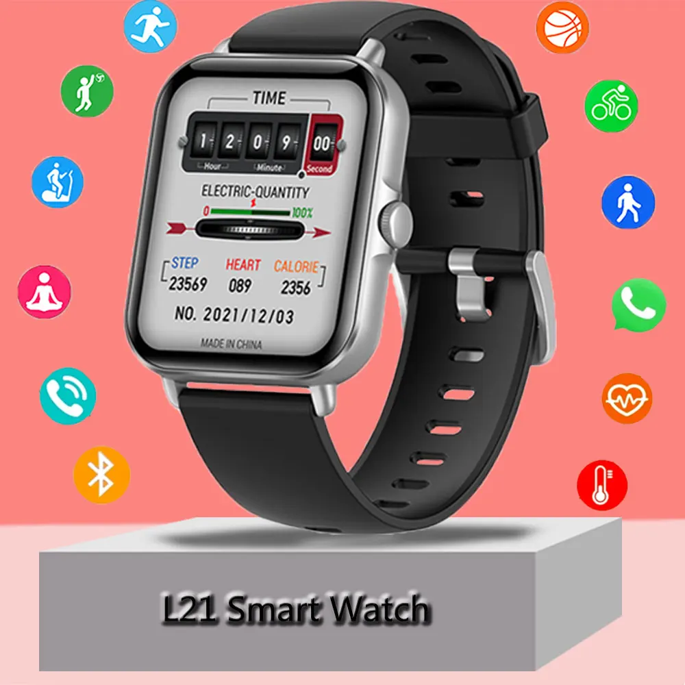 

2022 New Bluetooth Answer Call Smart Watch Men Full Touch Dial Call Fitness Tracker IP67 Waterproof Smartwatch Men Women +Box