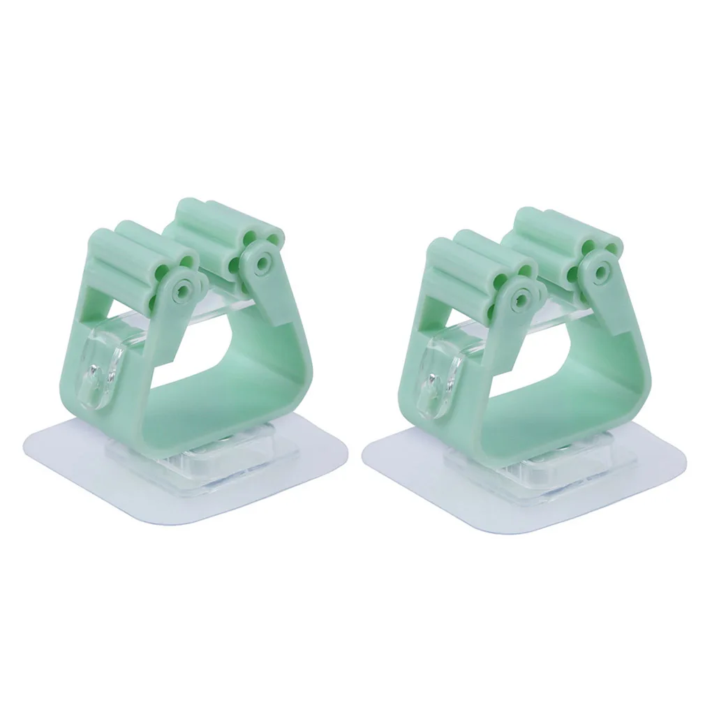 

2PCS Mop and Broom Holder Mop Organizer Garden Storage Rack Kitchen Tool Hanger Folding Rack Metal Tools Behind Doors/On Walls