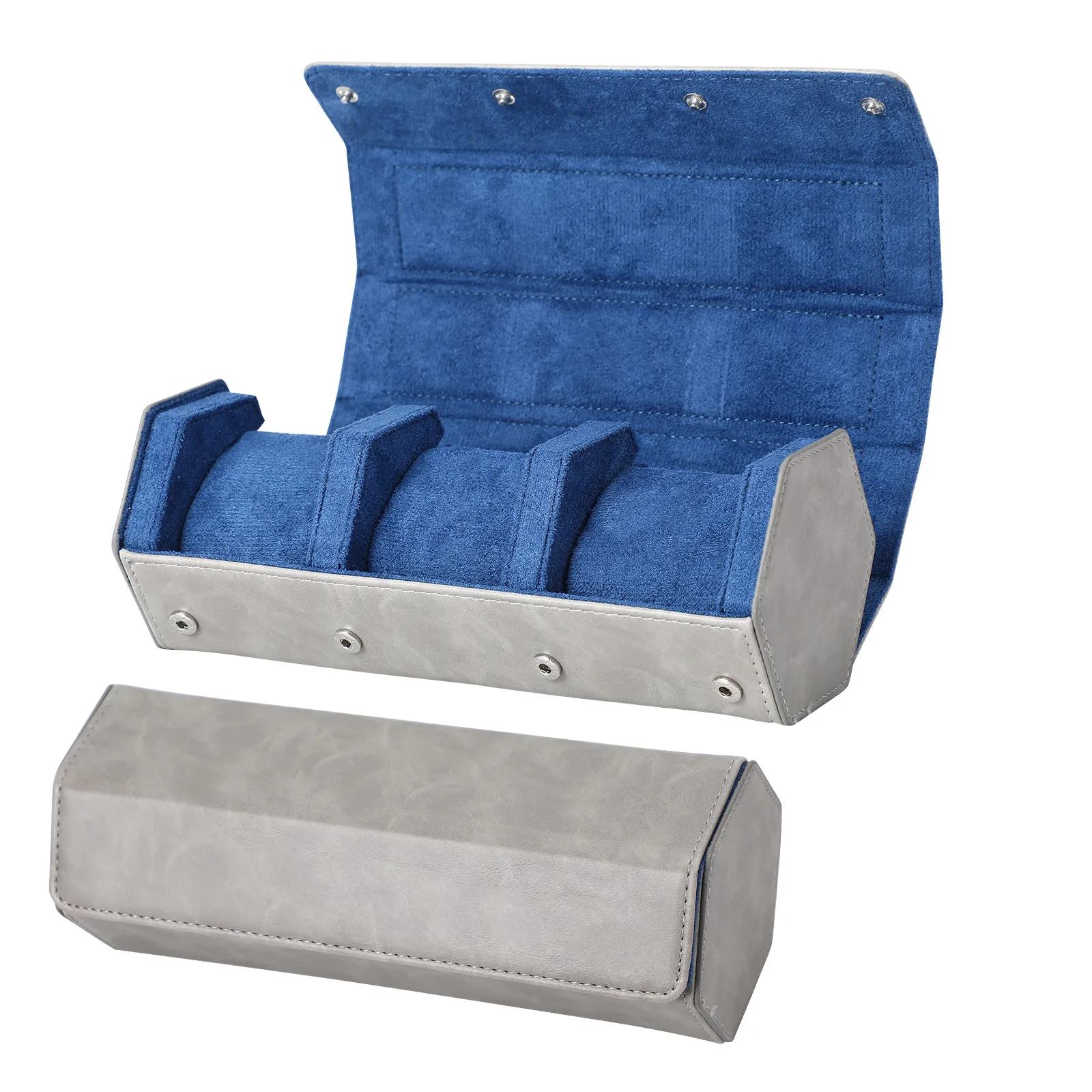 Exclusive 3-slots Watch Travel Case Watch Roll Box Organizer Luxury Handmade  Holder For Men Watches Storage Jewelry Gift  Box