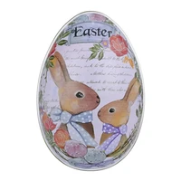 easter egg box cute strong construction vintage party ornament easter egg gift trinket box easter egg tinplate box