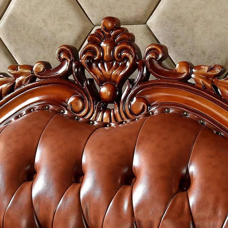 Европейский стиль первый слой из натуральной кожи сочетание дивана гостиная