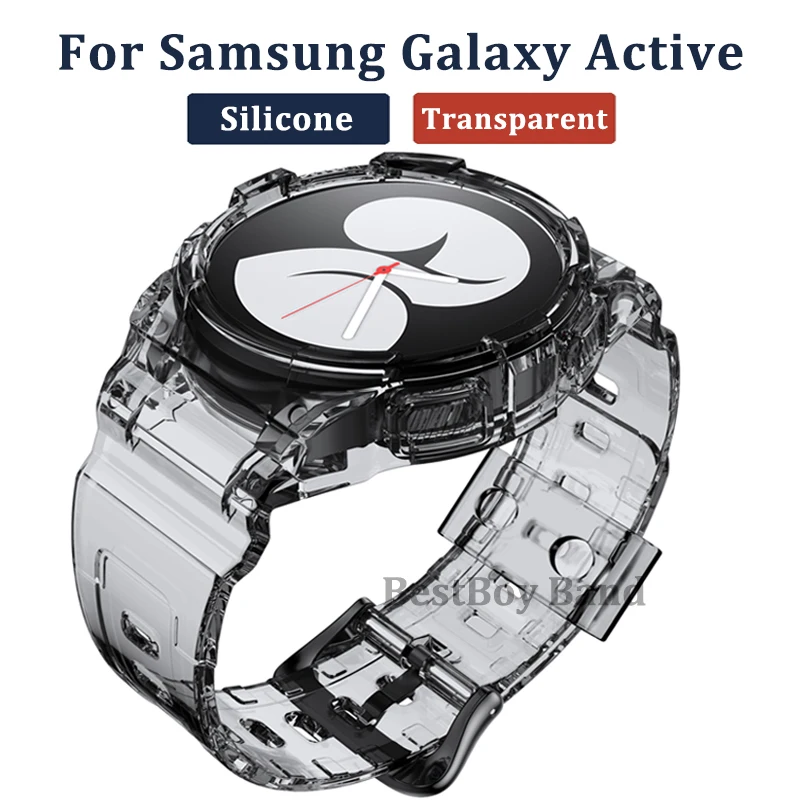 

Correa 22mm Watch band for Samsung watch4 40mm watch4 44mm Cover TPU Sport Strap Bracelet For Samsung Galaxy Active 2 40mm 44mm