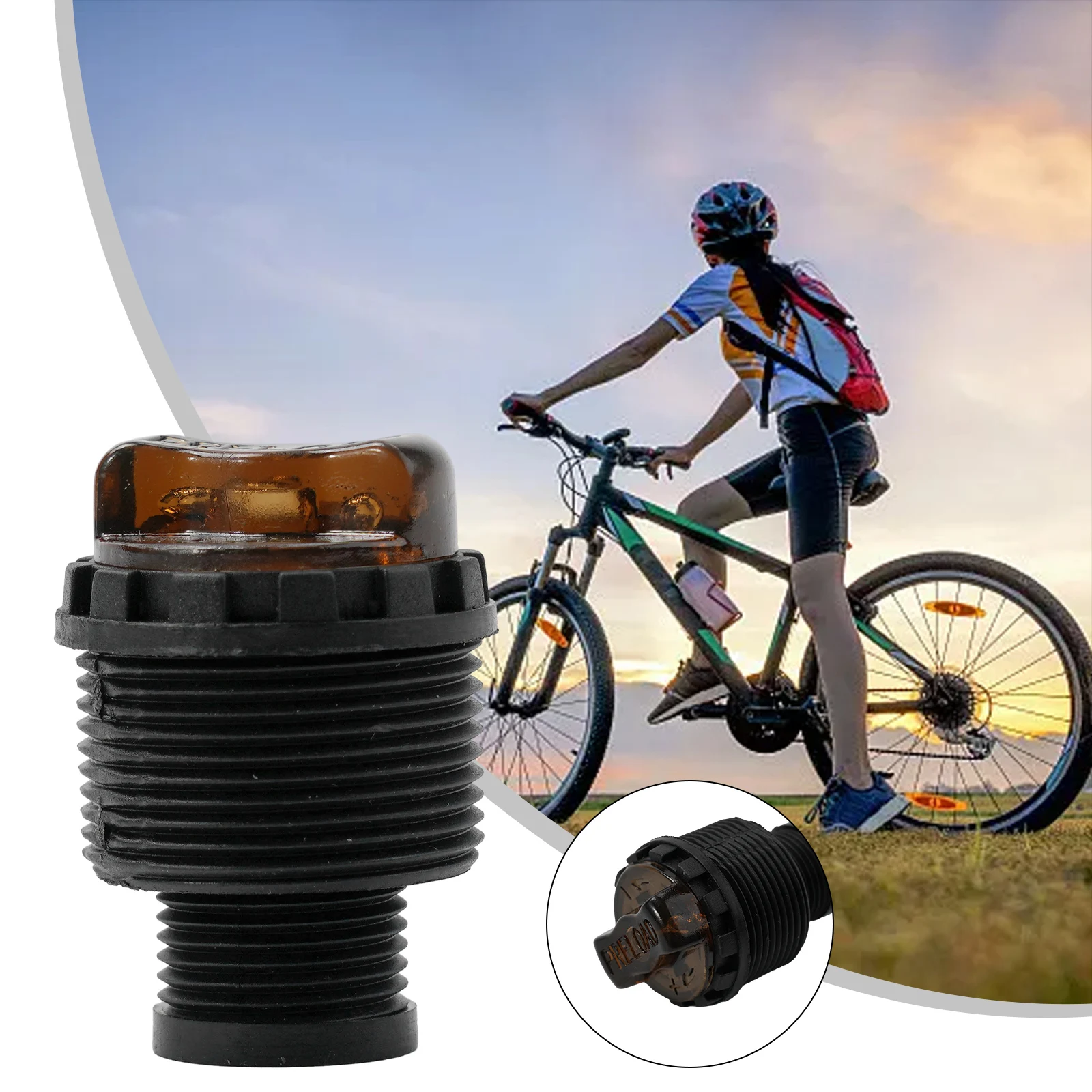 

1pc Bicycle Fork Repair Knob Plastic Bicycle Front Damper Rod Preload Adjustment Knob Accessories 25.7/27.6/29.6mm