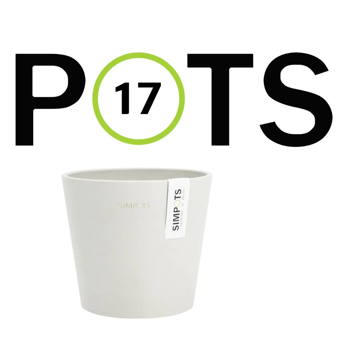 

Modern White Round Flowerpot SIMPOTS Y17CM for Indoor and Outdoor Plants