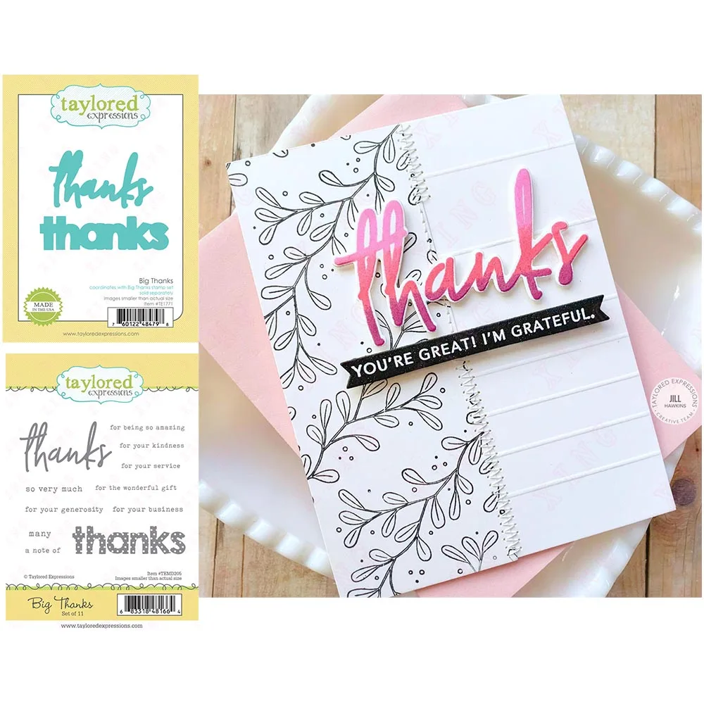 

2023 Valentine's Day Diy Scrapbook Album Decoration Embossing Template New Metal Cutting Dies Craft Big Thanks Coordinating Dies