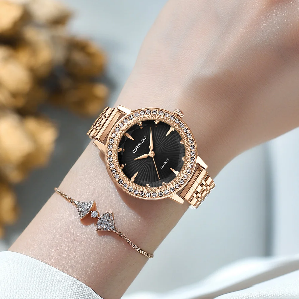 Женские кварцевые часы с простым циферблатом и браслетом