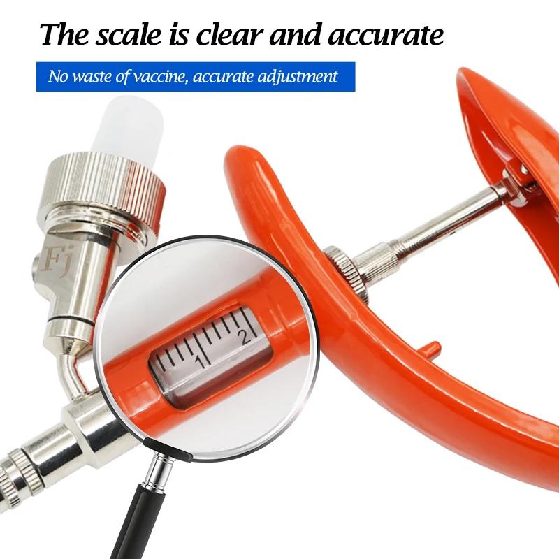 Высокоточный металлический непрерывный шприц для свиней куриц овец флакон