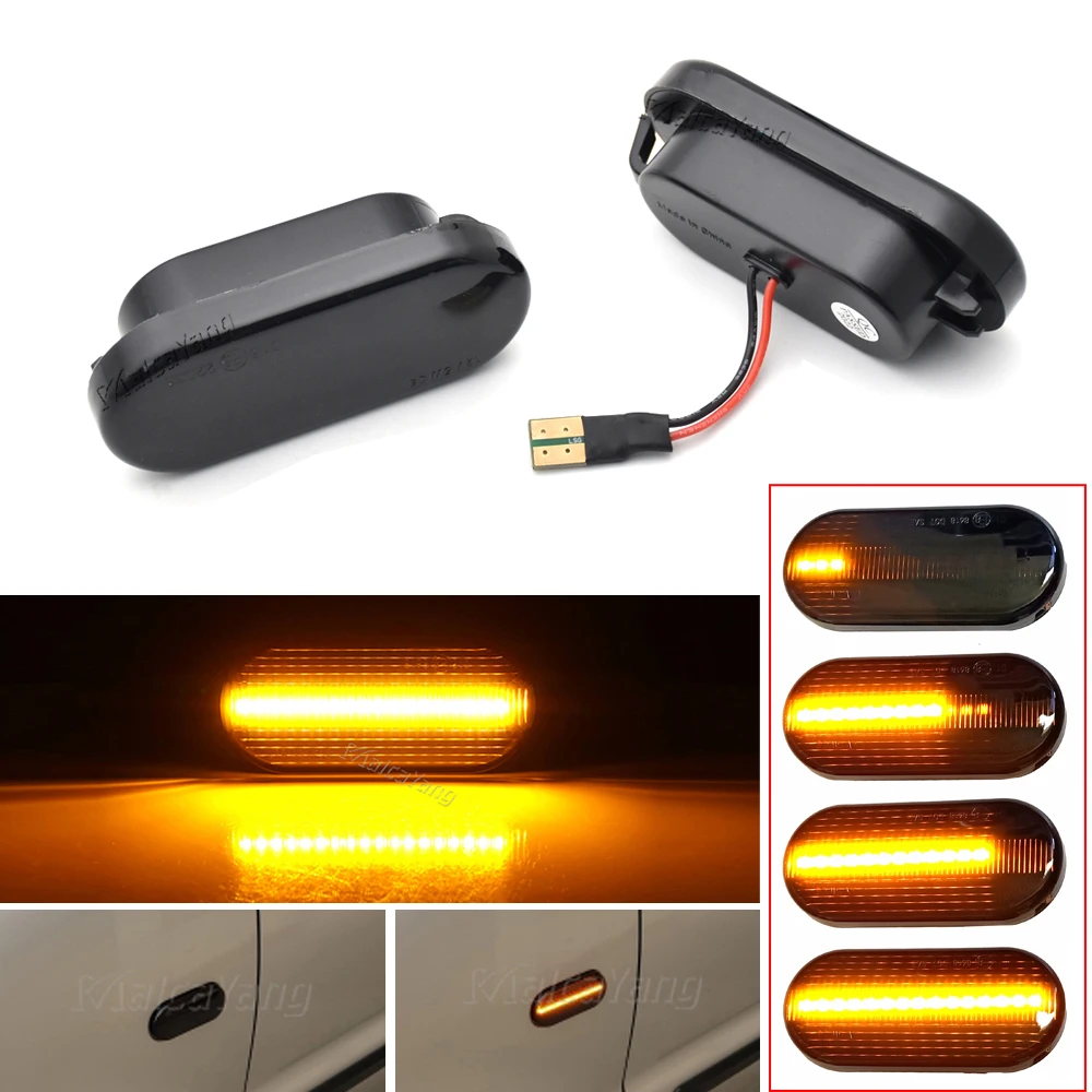 

2pcs Dynamic Blinker LED Turn Signal Light Side Marker Lamp For SEAT Ibiza 6L Leon 1M Altea Alhambra Exeo Toledo Cordoba Arosa