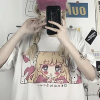 japanese anime cute sweet girl womens t shirt graphic print harajuku kawaii female short sleeve streetwear oversized tops tees