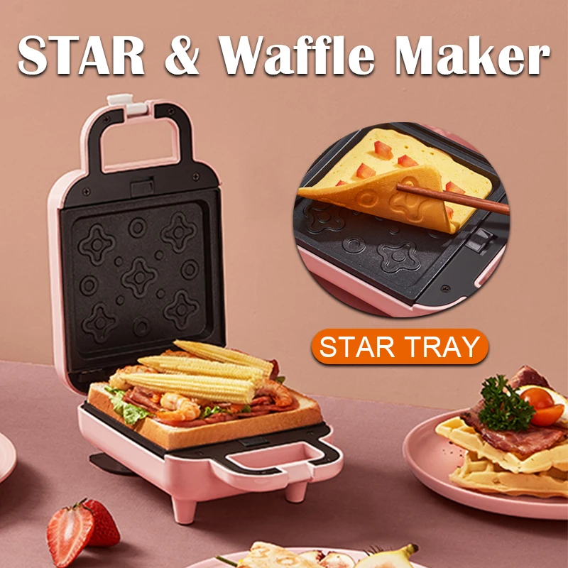 Sandwich machine household net red light food breakfast machine sandwich heating pressure toast toast bread electric baking pan