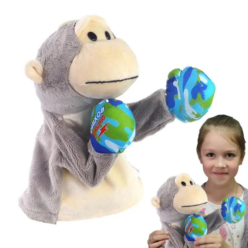 

Животные, куклы на руку, Акула, обезьяна, Мультяшные милые детские куклы, плюшевые удобные игрушки-животные, боксерские звучащие куклы для детей, игрушки на день рождения