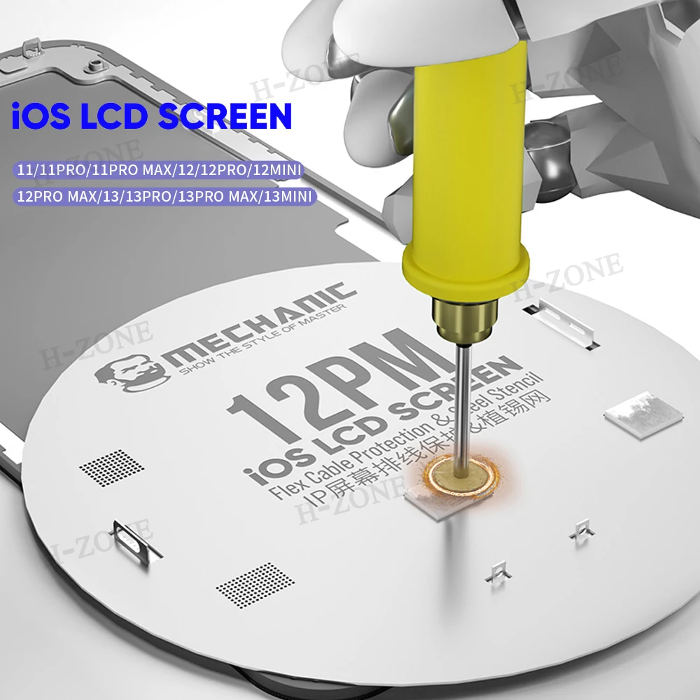Mechanic UFO Steel Stencil LCD Screen Flex Cable Protection IC Polishing Repair screen Pop-up  for iPhone 11 12 13 mini Pro Max