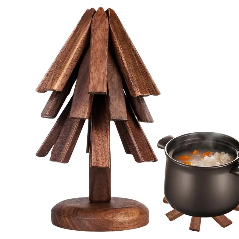 ł dekoracyjny Stojak na gorące garnki drewniane naczynia Zestaw podkładek w kształcie drzewa Podstawka pod czajniczek Gorące Mata zapobiegająca