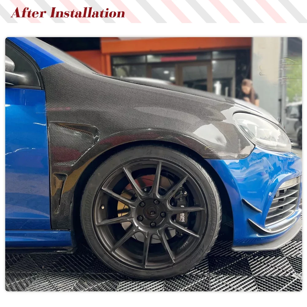 Передние боковые крылья из углеродного волокна автомобиля расширители для Volkswagen