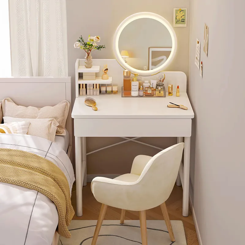

Living Room Dressing Desk Light Wood Makeup Storage Drawer Manicure Decorative Dressing Table Chair Moveis Bedroom Furniture