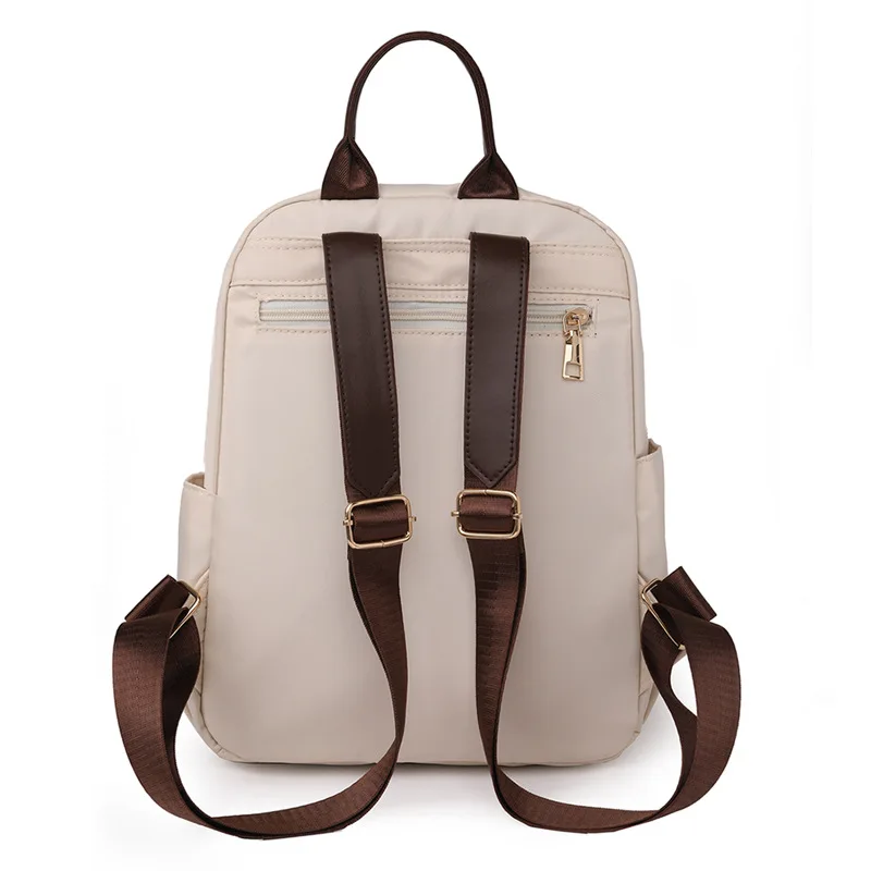 

2023 new Korean women's nylon backpack fashion color contrast outdoor portable travel backpack