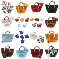 12pc 16 112 mini accessories fashion lady tassels handbag for doll bow bag dollhouse shopping purse accessories