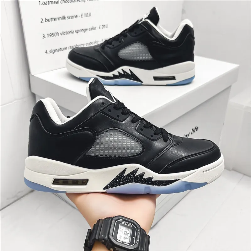 Newest Men Air Cushion Retro Basketball Shoes High-top Basketball Sneakers Couple Boots Outdoor Men New Design Max Size 44 Shoes