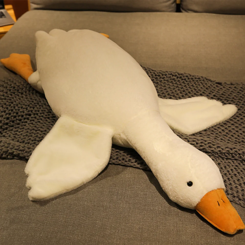 

Big White Goose Toy Plaything Stuffed Animals Kids Girl Toys The Bed Realistic Plush Cartoon Child Baby
