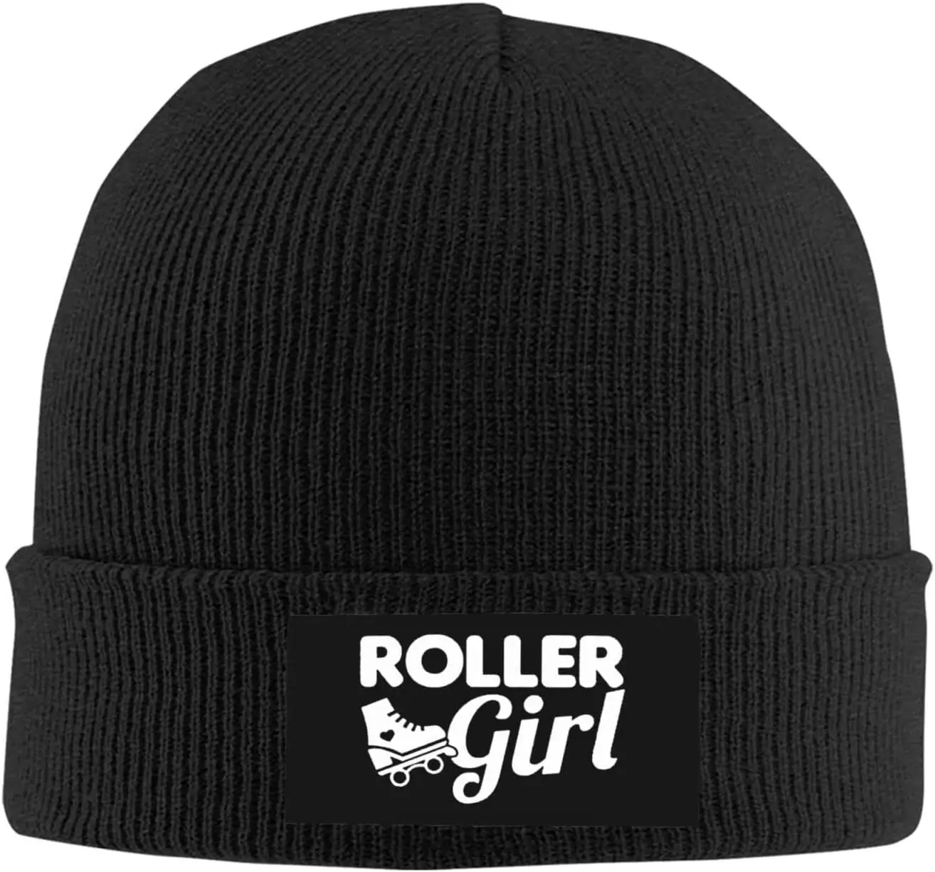 

Roller Skate Girl Knitted Hat Unisex Winter Warm Knitted Hat Black