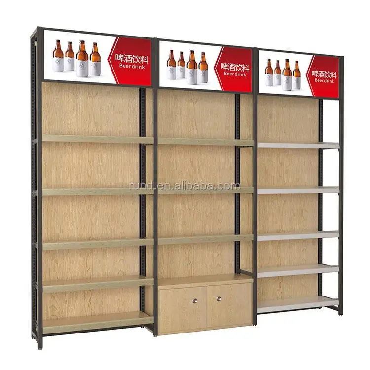 Runda Display Gondola СтеллажиСтойка для розничной торговли Супермаркет Стальные деревянные полки Металлическая стойка для хранения (art.: 3920cdbbbf119) - 3920cdbbbf119