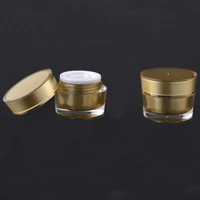 5g capacity matte goldsilver color acrylic material eye cream bottleacrylic eye cream bottle jar with spacer and cap