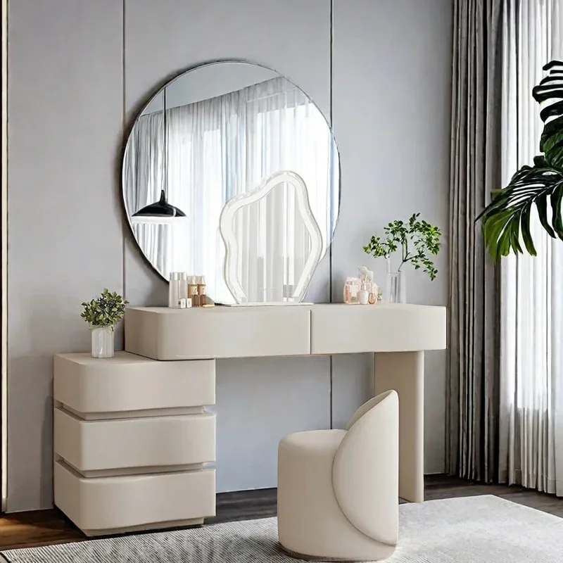 Тумбочка черный туалетный столик для макияжа роскошная минималистичная мебель