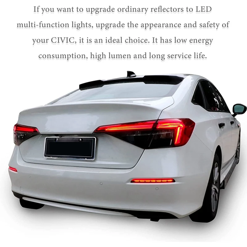Для Honda Civic 11-го поколения 2022 фонарь заднего бампера тормоза задний индикатор