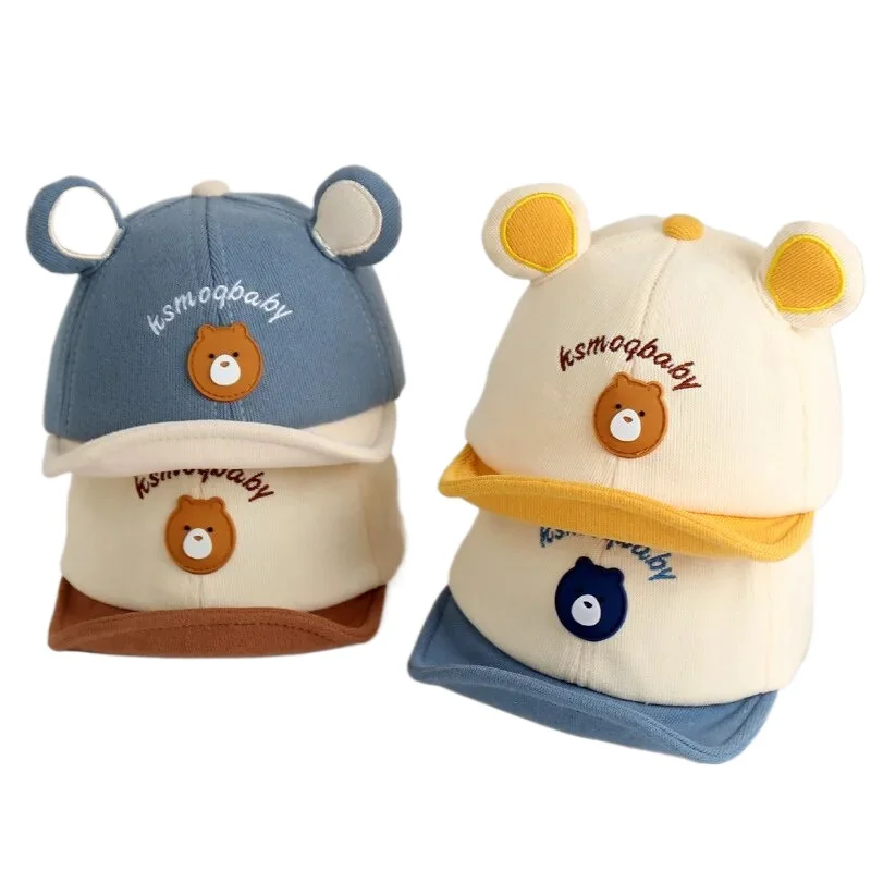 Детская Бейсболка С Мультяшным Медвежонком Осенняя Уличная Шляпа От Солнца