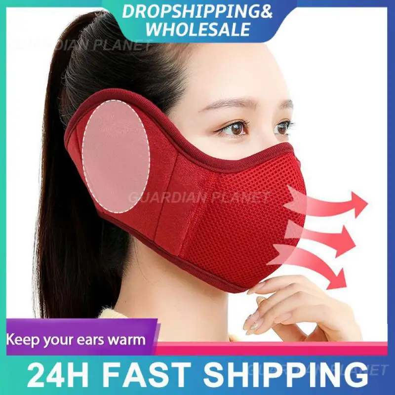 

Adult Winter Warm Mask Fleece Earmuffs Riding Ski Snowboard Face Mask Windproof Outdoor Cycling Sports Mouth Masks For Lovers