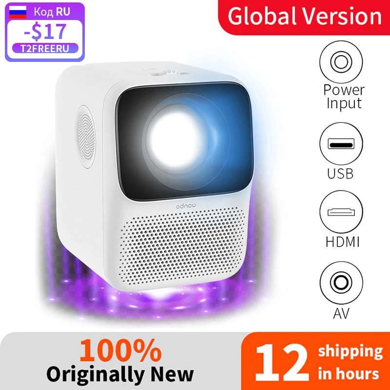 

Wanbo T2 Free Projector Portable Mini Home Theater Projector LCD Projectors LED Support 1080P Vertical Correction