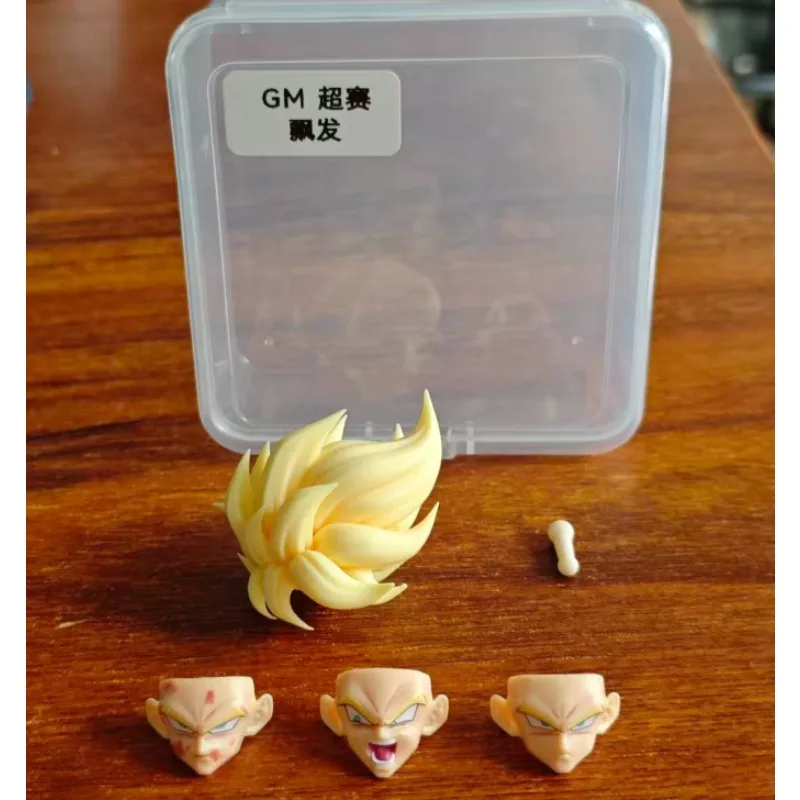 Фото 【Доставка в течение 24 часов】Dragon Ball Z SHF GM Studio (прямые волосы / вьющиеся волосы) Набор аксессуаров для головы Супер Сайяна Гоку, игрушка №4