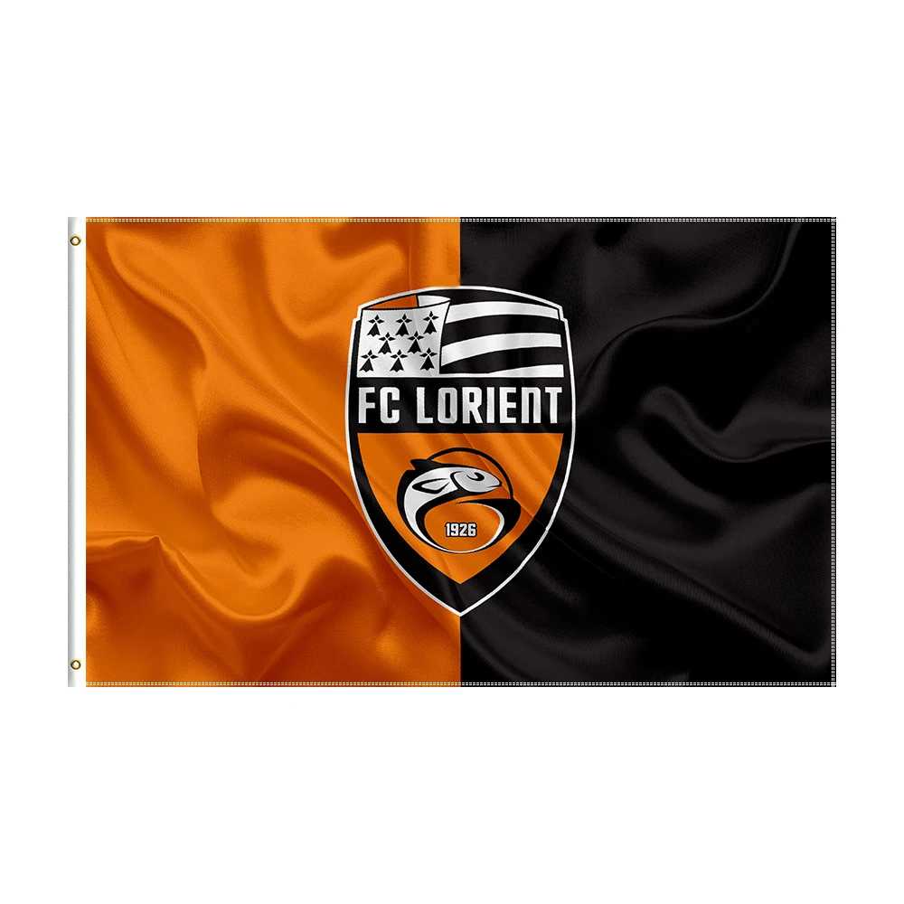 

3x5 Ft FC Lorient Bretagne Sud Flag Polyester Printed France Football Team Banner For Decor