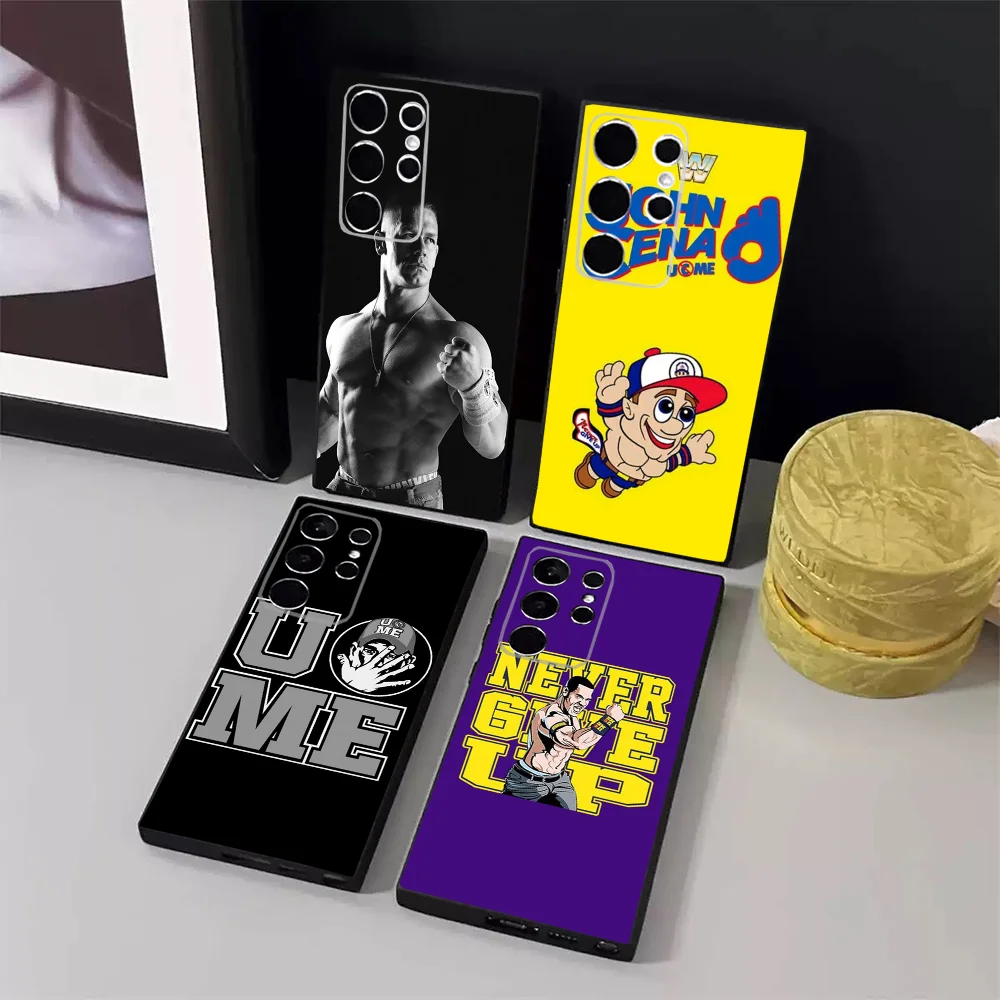 Чехол для телефона J-John C-Cenas actor Samsung S24 23 22 30 21 10 9 Ultra Plus Lite FE 5G черный мягкий чехол