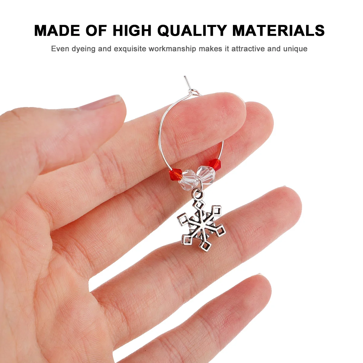 6 шт. украшают стеклянный маркер кольцо для банкета рождественские бирки