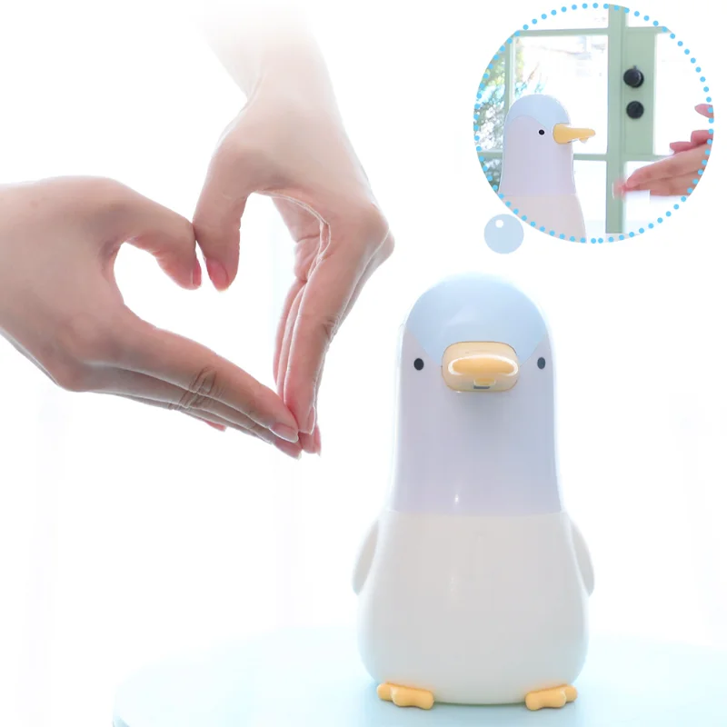 

400ML Cute Penguin Shape Foaming Hand Soap Automatic Soap Dispenser Toucheless Infrared Motion Sensor Soap Dispenser Sanitzer