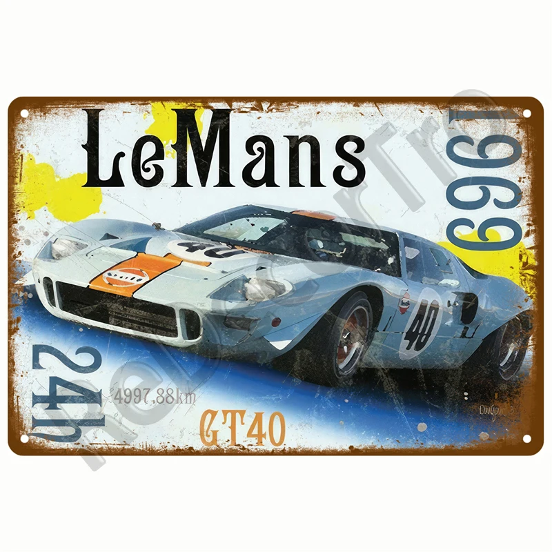 Ретро гонки мотор масляный металлический знак плакат пластина домашний Декор