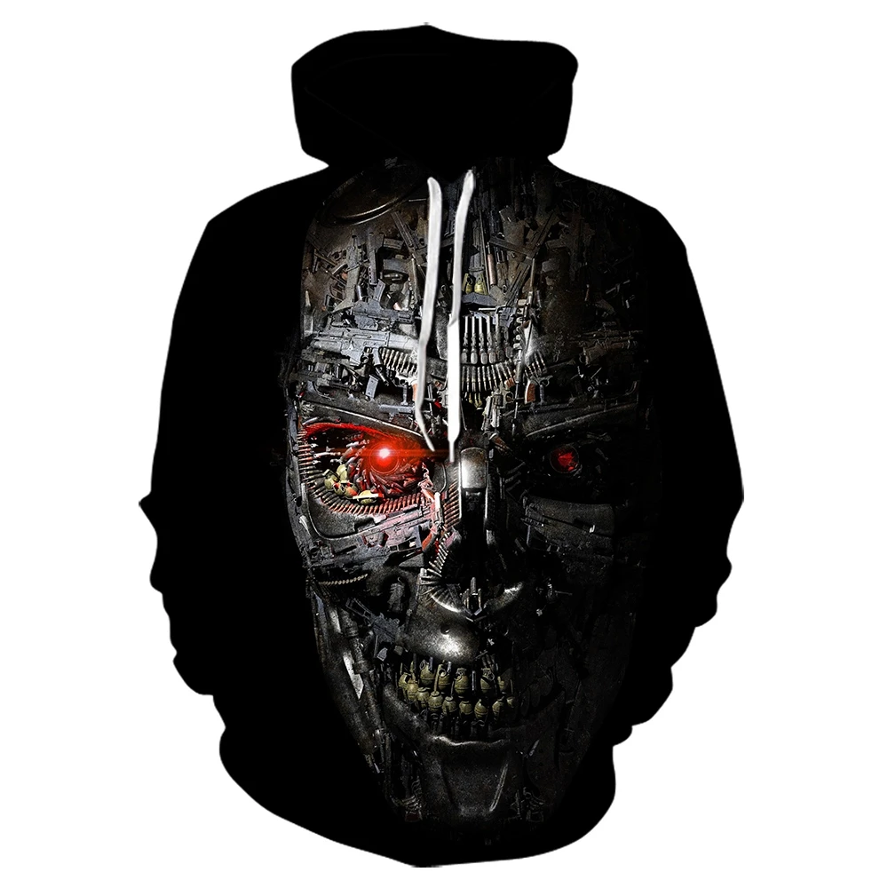 

2022 New 3D Print Skull Sweatshirt Men And Women Fashionable Hoodies Autumn And Winter Harajuku Streetwear Hip Hop Clothes