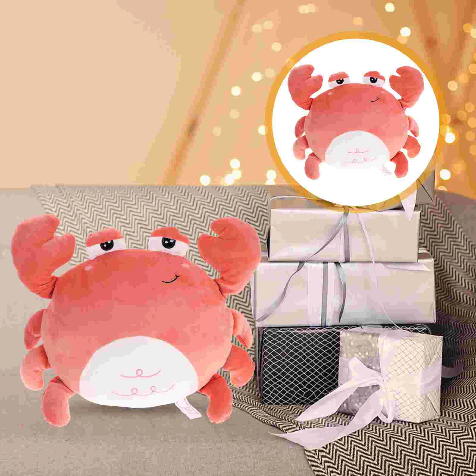 

Crab Cuddly Toy Throw Pillow Light House Decorations For Home Children Mha Plush Birthday Present Cartoon