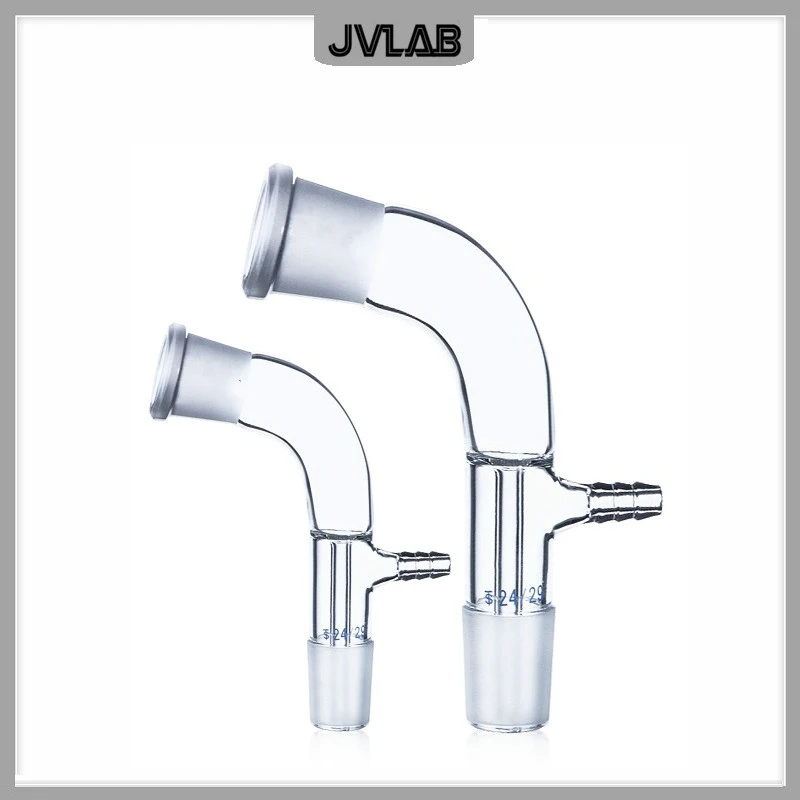 Вакуумная приемная трубка 105 градусов лабораторная для дистилляции изогнутая