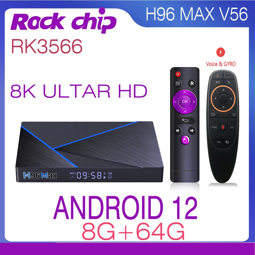 

Android 1000, четырехъядерный процессор Rockchip RK3566, 4 ГБ, 8 ГБ, 32 ГБ, 64 ГБ, 2,4 Мбит, локальная сеть G, стандартная Двухдиапазонная Wi-Fi, BT4.0, Приставка Smart TV ...