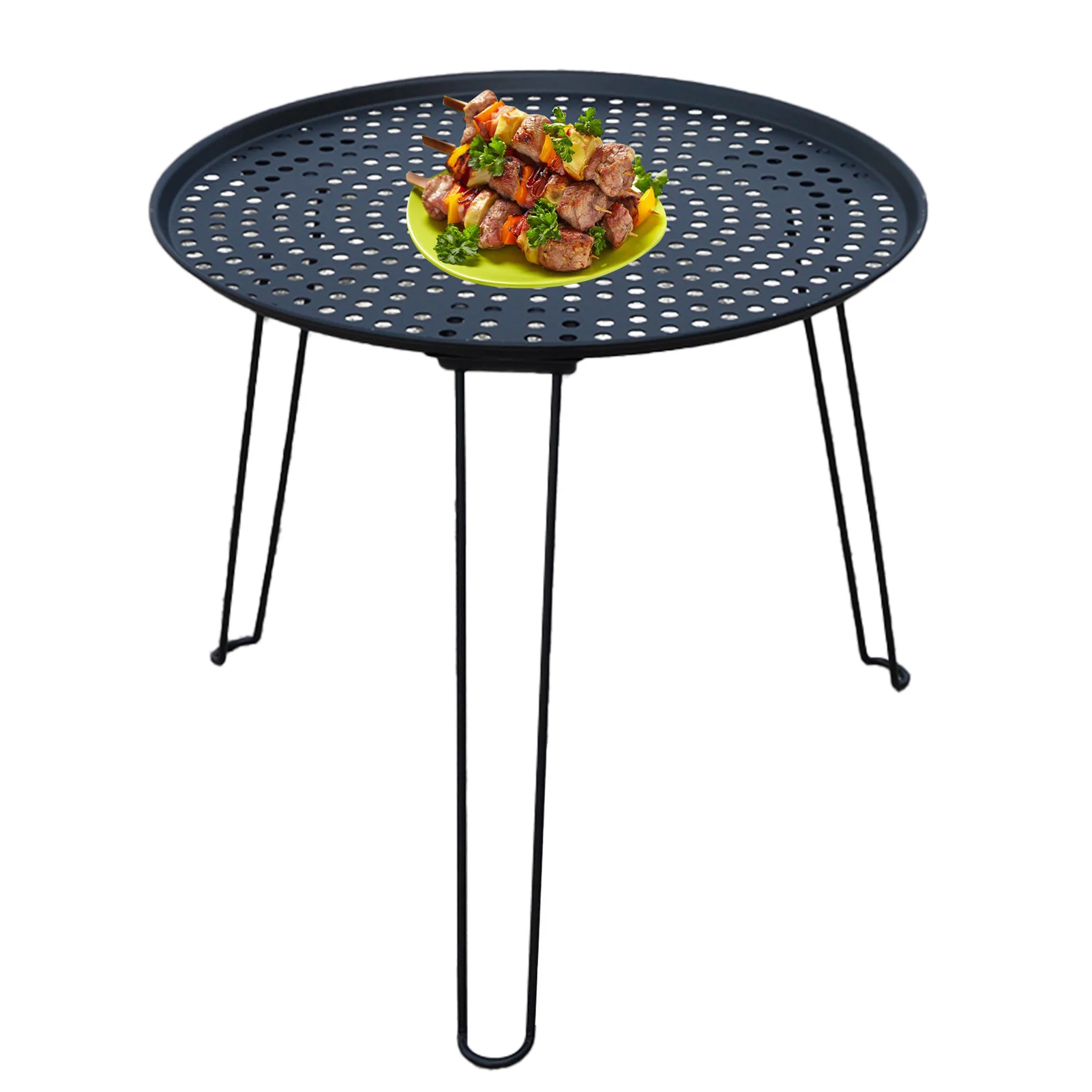 

Portable Folding Table Outdoor Camping Table Tea Coffee Tripod Table Foldable Round Table Outdoor Dinner Picnic BBQ Table