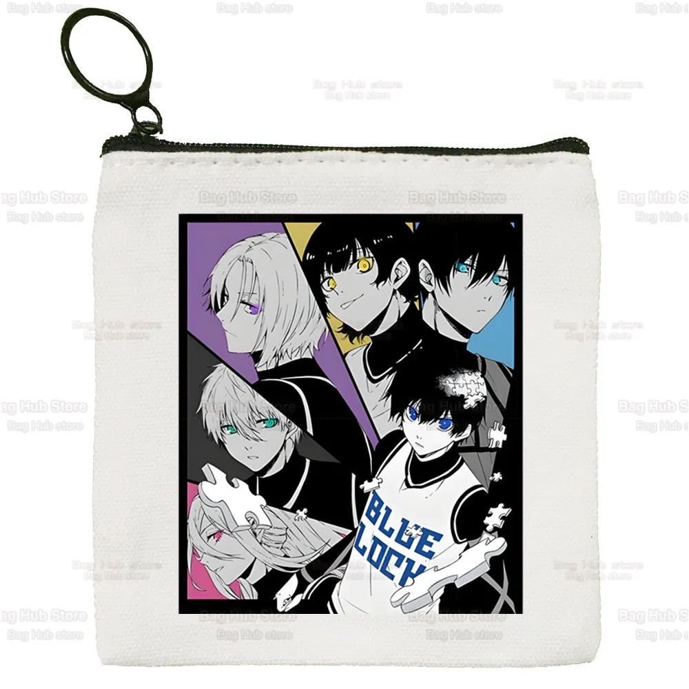 

Blue Lock Coin Purse Vintage Mini Wallet Pouch Isagi Yoichi Hyoma Chigiri Meguru Bachira Keys Card Storage Card Bag Zipper