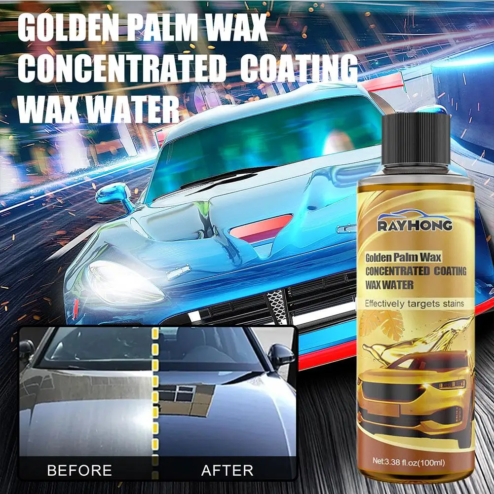 

100ml Automobile Gold Brown Wax Concentrated Coating Car Cleaning Washing Decontamination Wax Agent Water Special Foam Coat L6B3