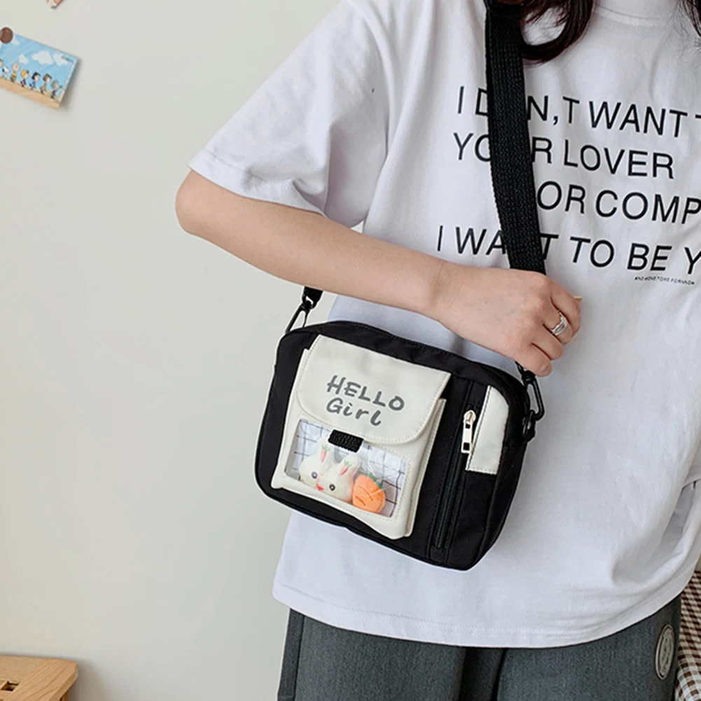 

Women Canvas Zipper Crossbody Bag Preppy Style Students Small Messenger Bag Female Casual Fashion Brand Designer Handbags 2022
