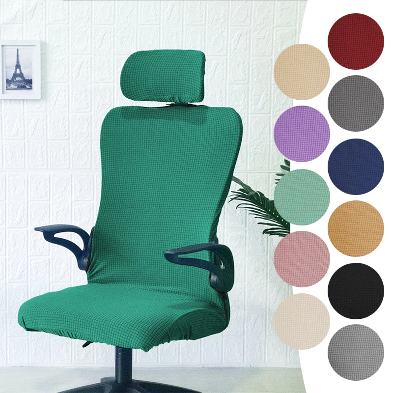 

1 Set Office Chair Covers Elastic Spandex Computer Swivel Chair Seat Covers Stretch Armrest Gaming Chair Cover